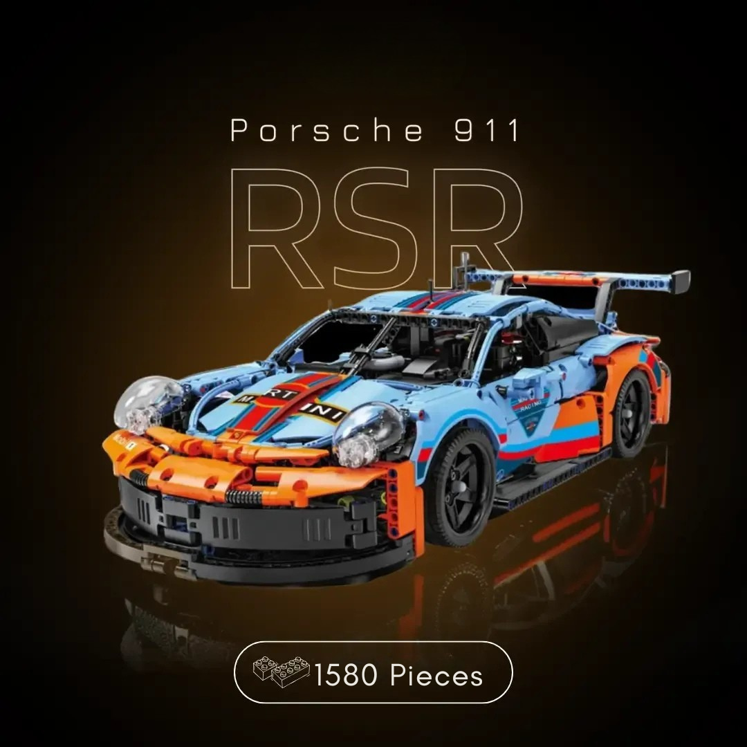 911 RSR Blue-Orange Model Kit (1580 parts)