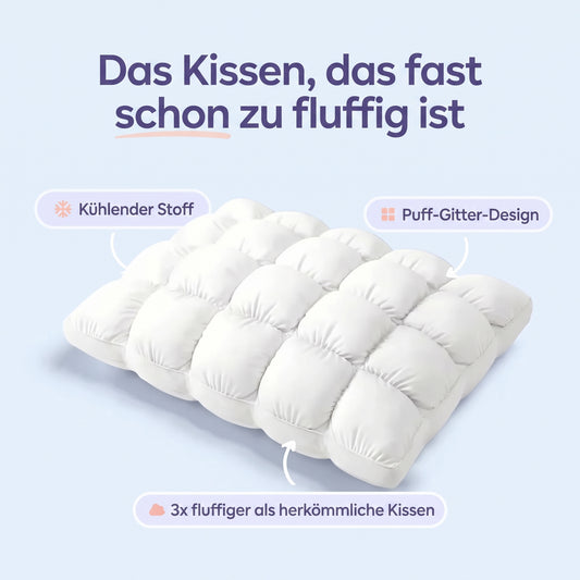 CloudPuff™ – Ergonomisches 3D-Kissen für tiefen Schlaf