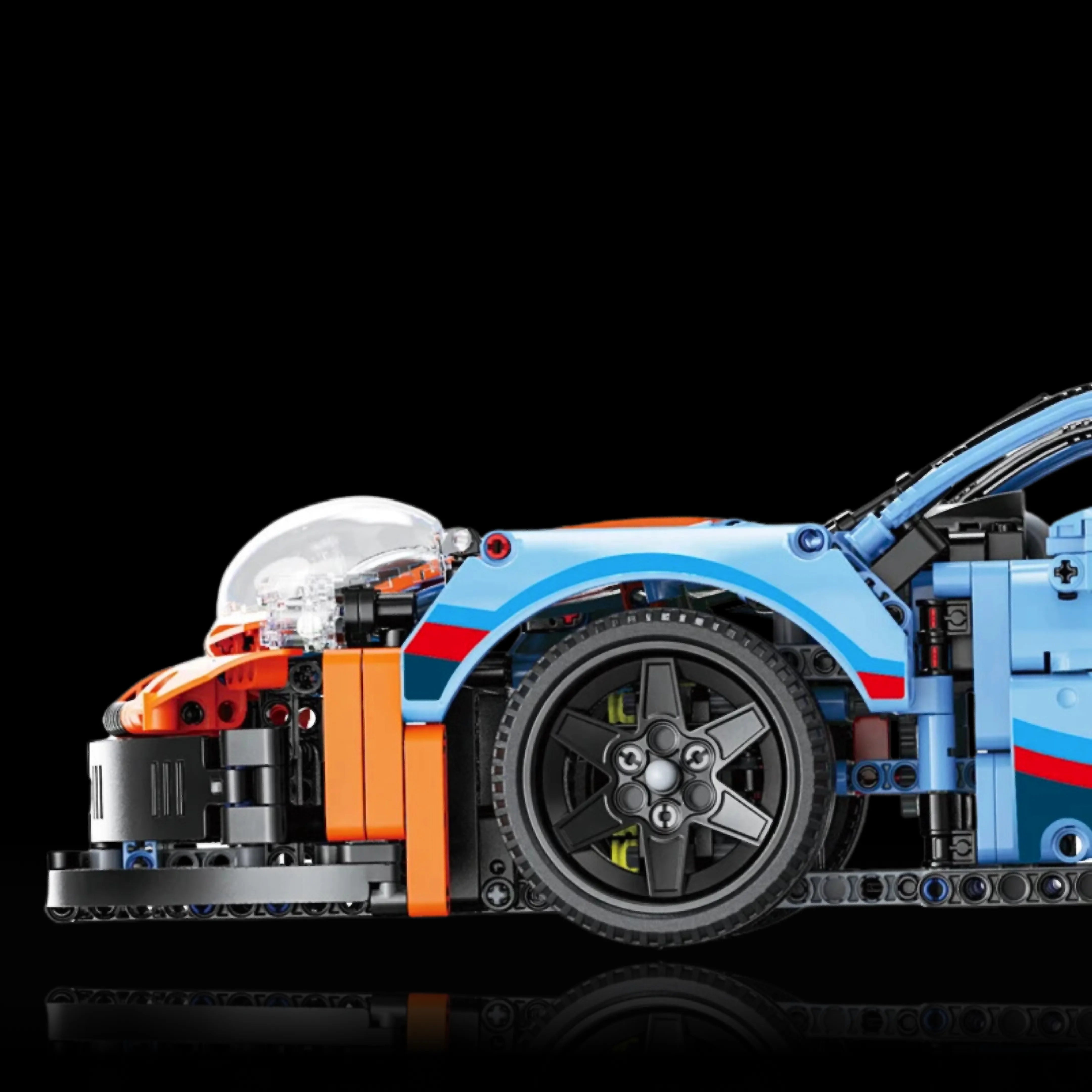911 RSR Blue-Orange Model Kit (1580 parts)
